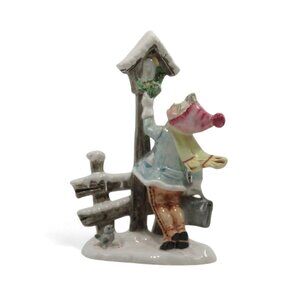 FONTANINI Child and Bird Country Farm Scene #541 Italy Vintage 9" Tall Figurine